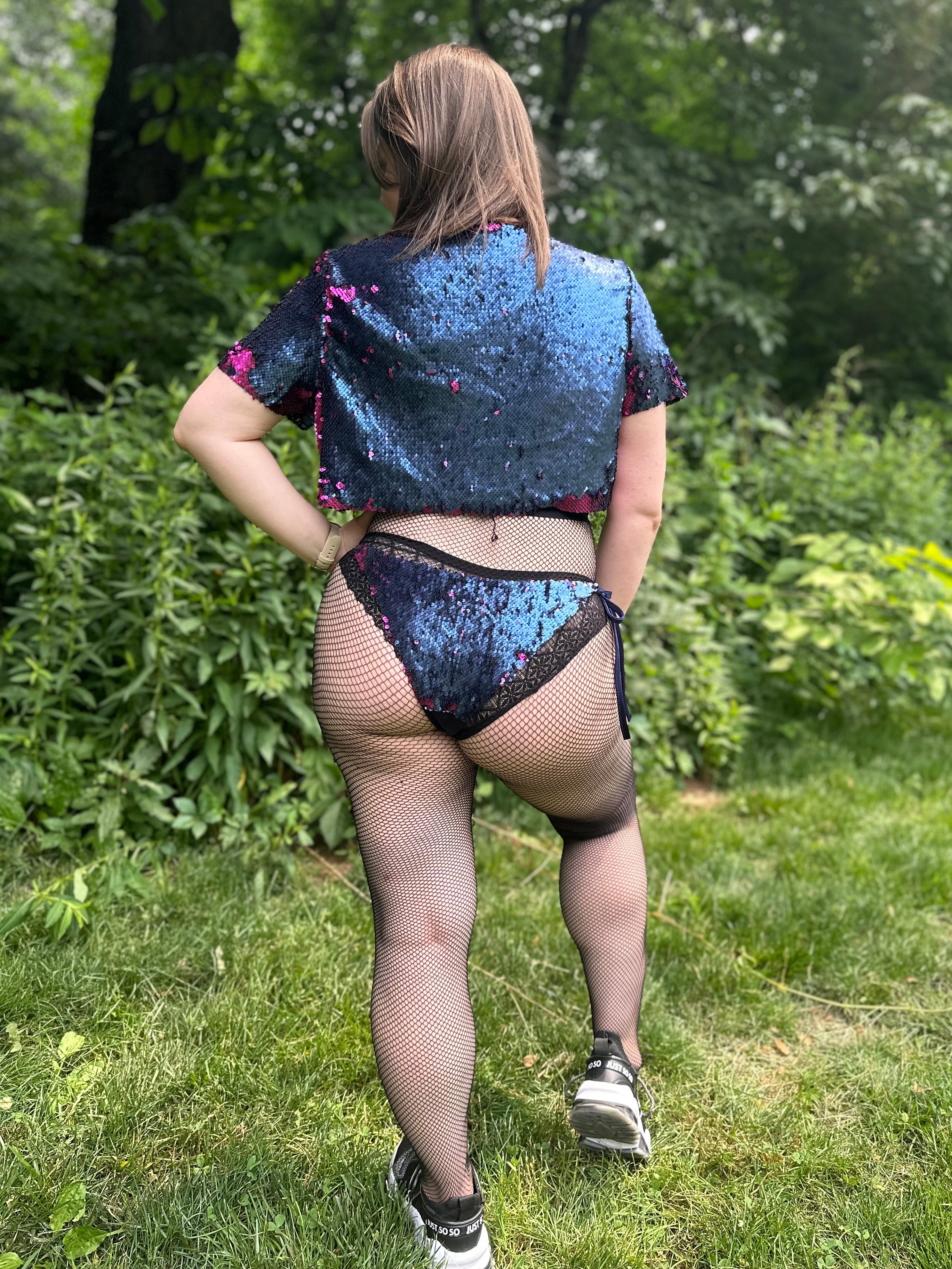 Starstruck Sequin Bottoms in Magenta & Navy