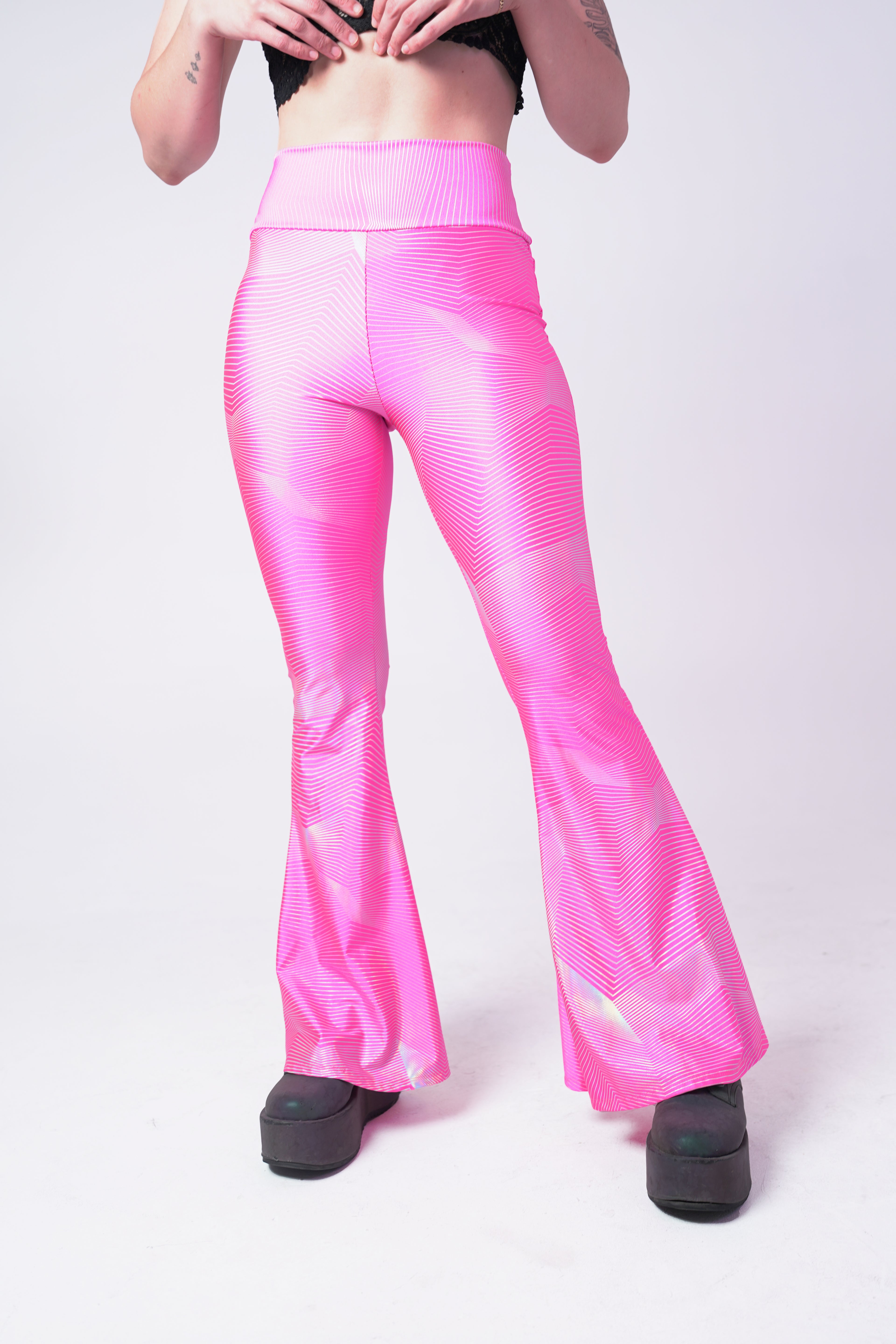 Metallic Geo Bell Bottoms