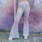 Mystic Bell-Bottom Pants - White