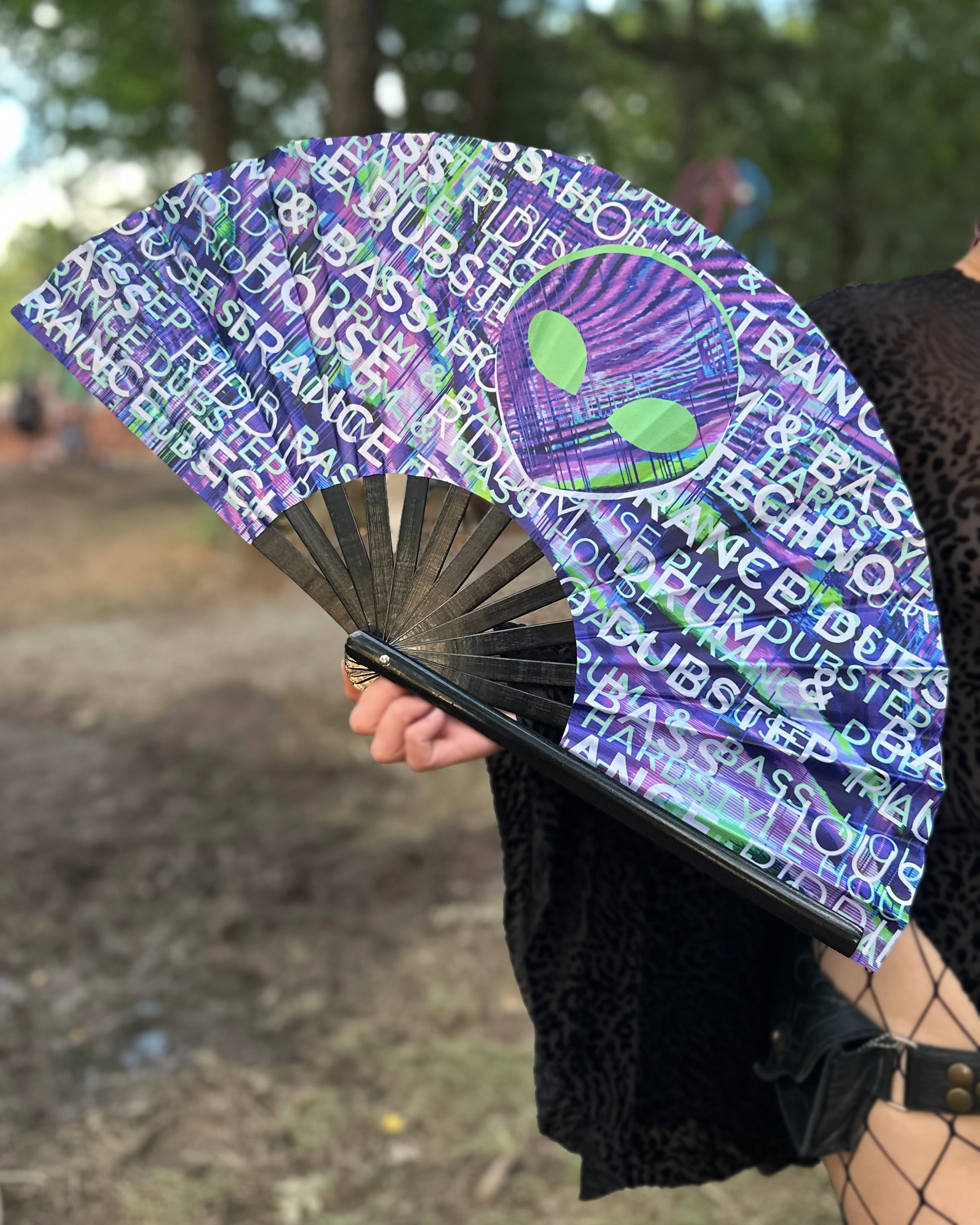 Bass Alien Hand Fan