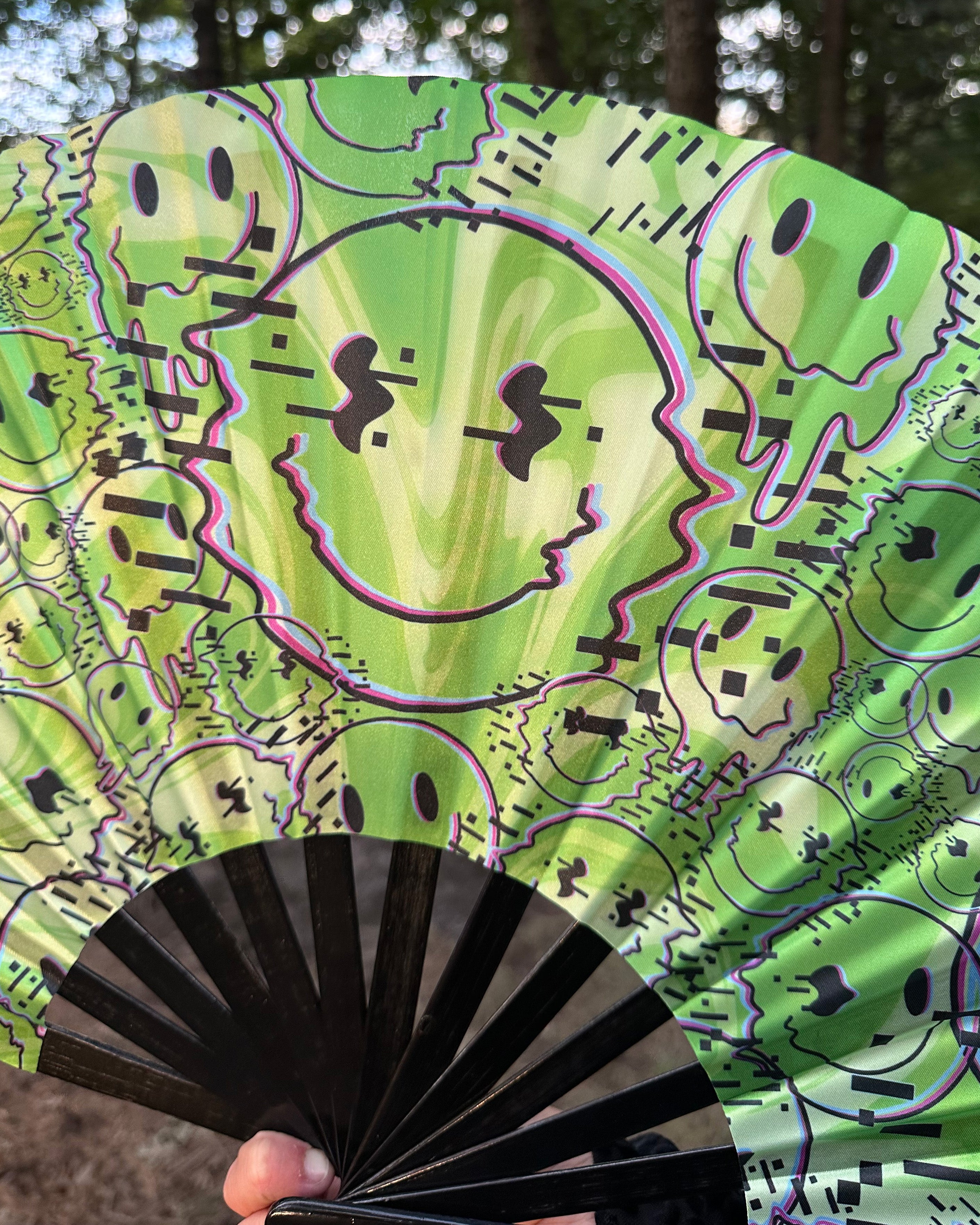 Smiley Hand Fan