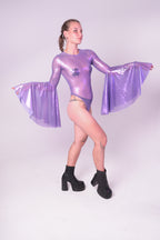 Stardust Mesh Bell Sleeve Bodysuit