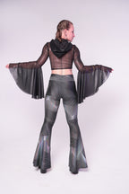 Stardust Hooded Mesh Crop-Top
