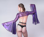 Stardust Mesh Bell Sleeve Shrug