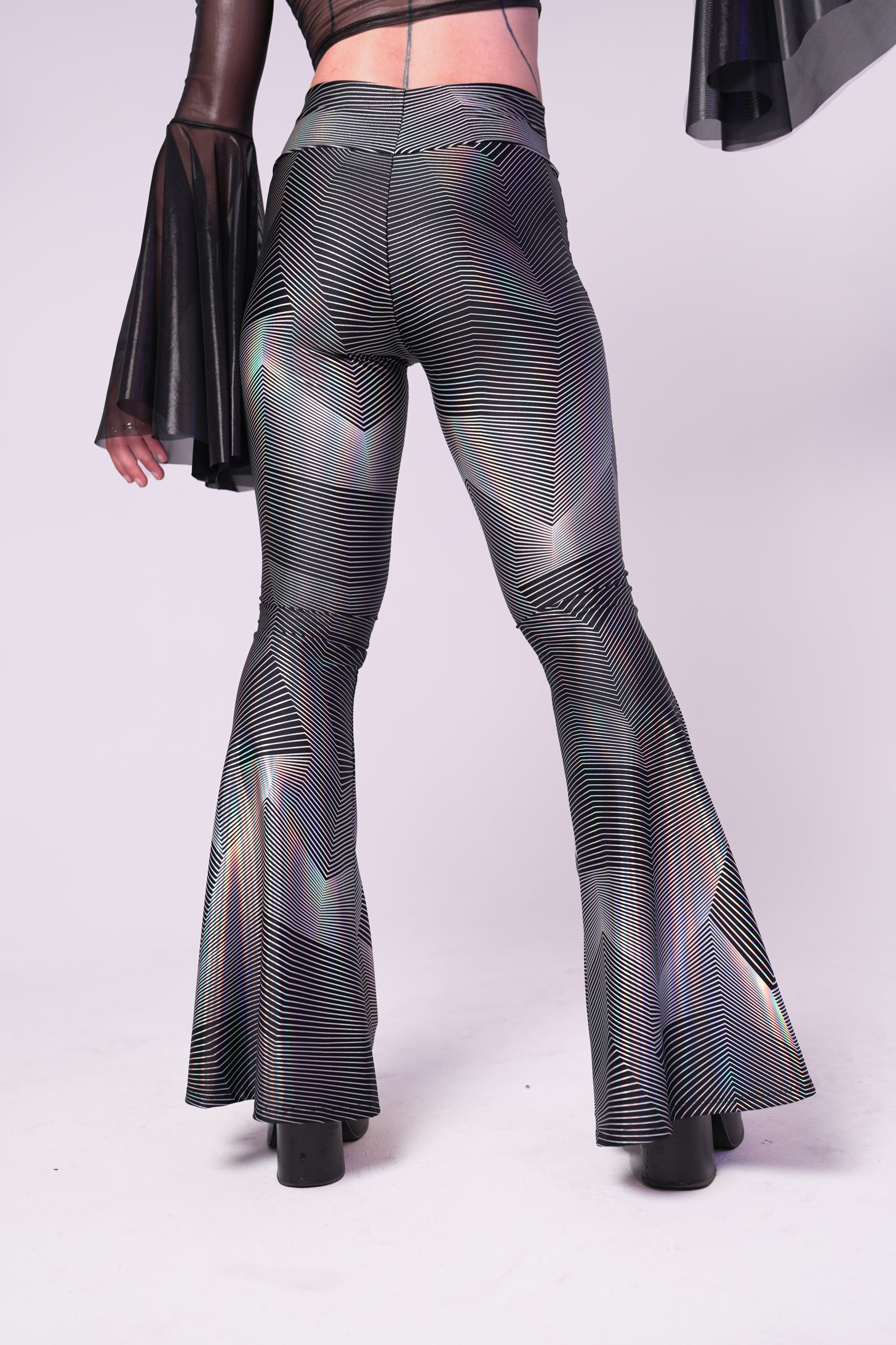 Metallic Geo Bell Bottoms