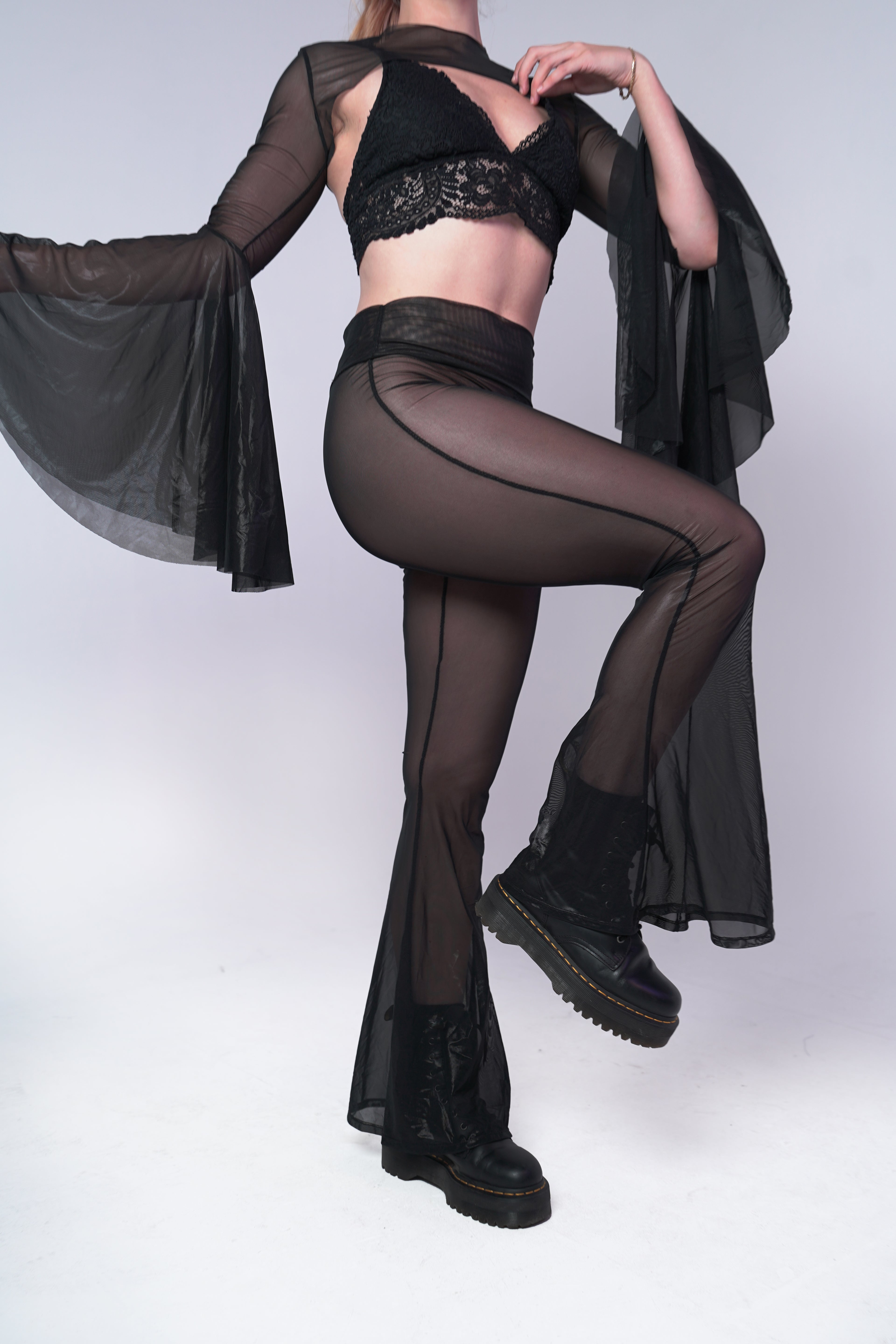 Stardust Mesh Bell Bottoms