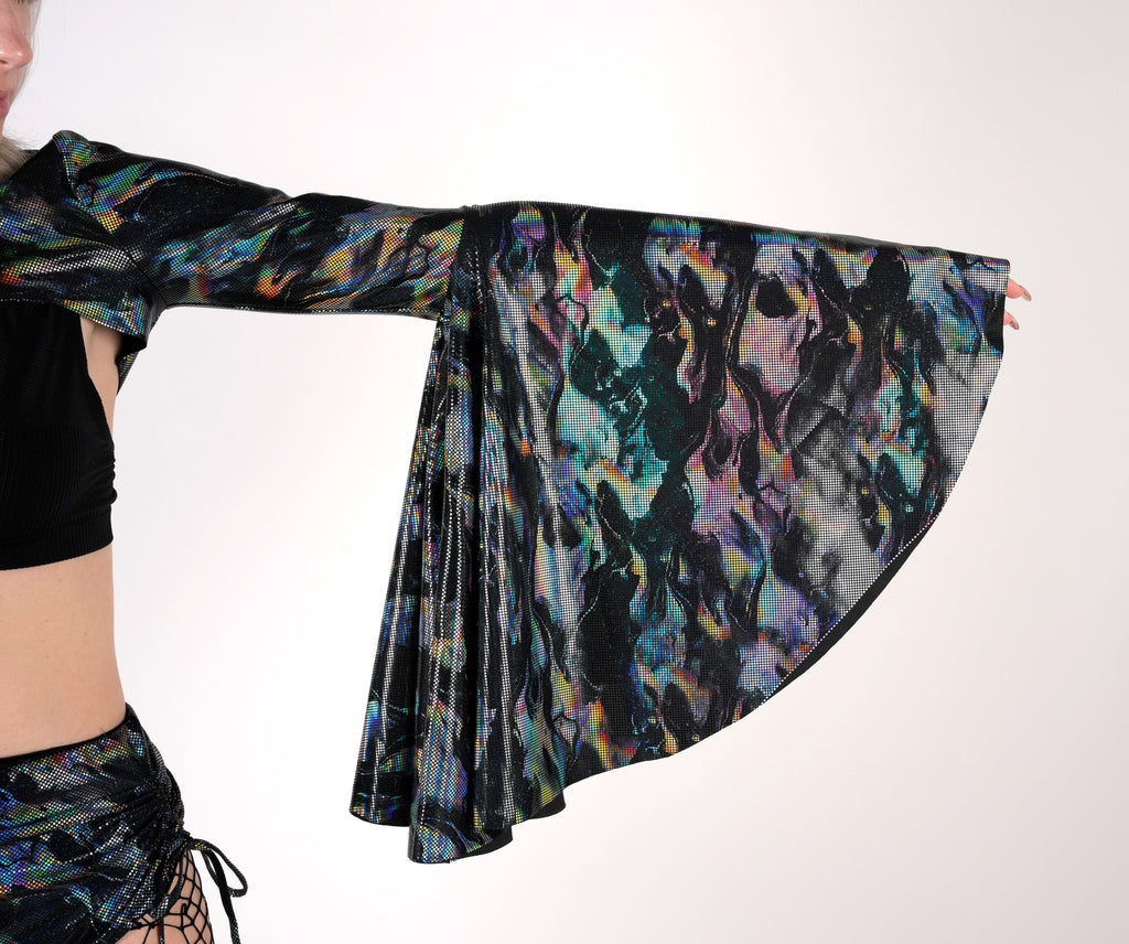 Cosmic Bell-Sleeve Shrug